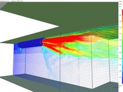 CFD berekening stuwdrukventilator