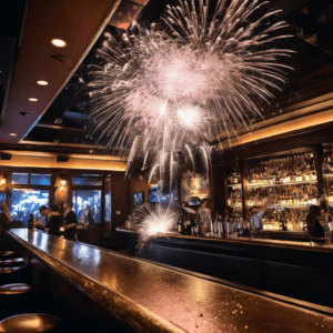 Vuurwerk onder plafond